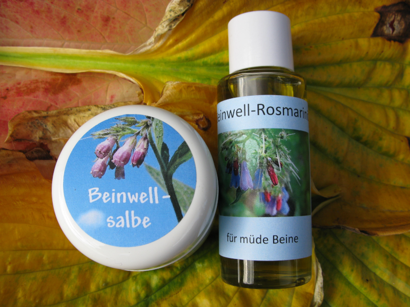 Einwellsalbe und Rosmarin-Beinwell-Öl